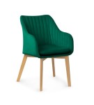 Krzesło tapicerowane GUAN II przeszycia nowoczesne glamour jadalni