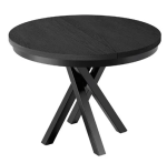 Stół okrągły ARDEN 100 cm – nowoczesny design, czarne nogi, kolor kaszmir lub czarny