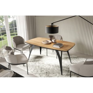 Stół rozkładany owalny LAROSA – elegancki design, nowoczesne nogi „pająk”