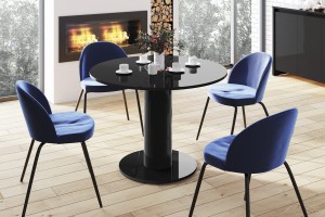 Stół okrągły VARENO 100 cm – nowoczesny design, ośmiokątna noga, minimalistyczny styl