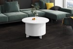 Ława okrągła VALTINA 80 cm – nowoczesny stolik kawowy w połysku lub macie