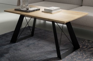 Stolik kawowy LARIMO – industrialny prostokątny stolik do salonu