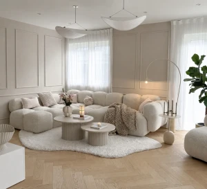 Zestaw dwóch stolików kawowych SENTO 2w1 – styl japandi , glamour i loft | Kaszmir | 10 kolorów blatu