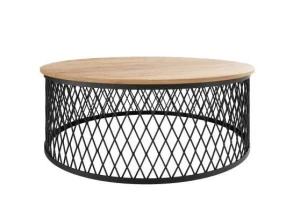 Stolik kawowy SAVO okrągły 75 cm – loftowy
